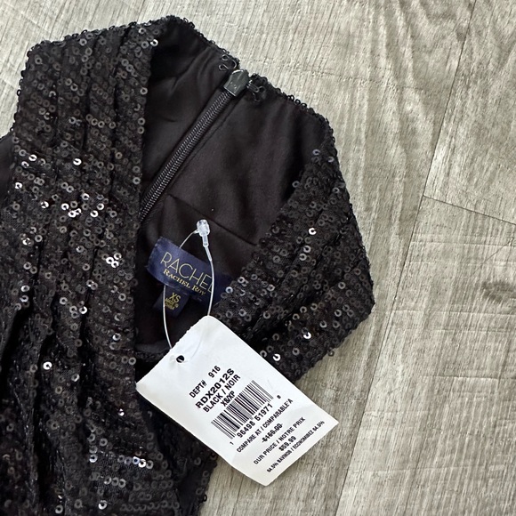 NWT Rachel Roy Sequined Cross Neck Party Cocktail MIDI Dress Size XS - Picture 11 of 11